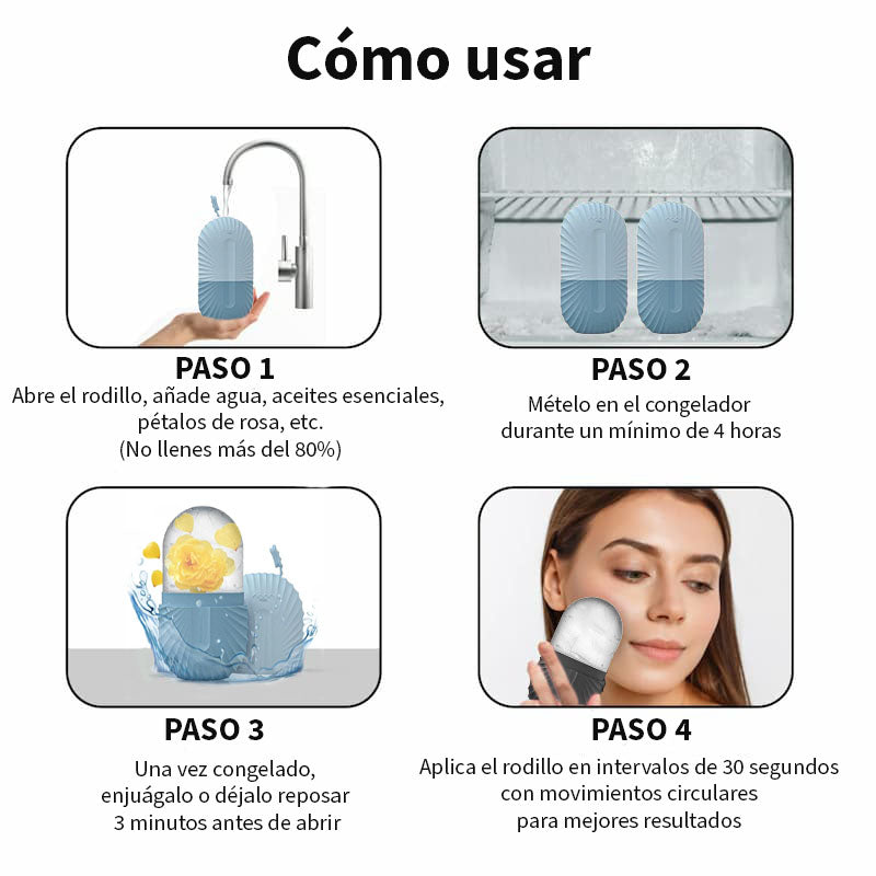 GlowFace Ice Roller — Rodillo de Crioterapia Facial